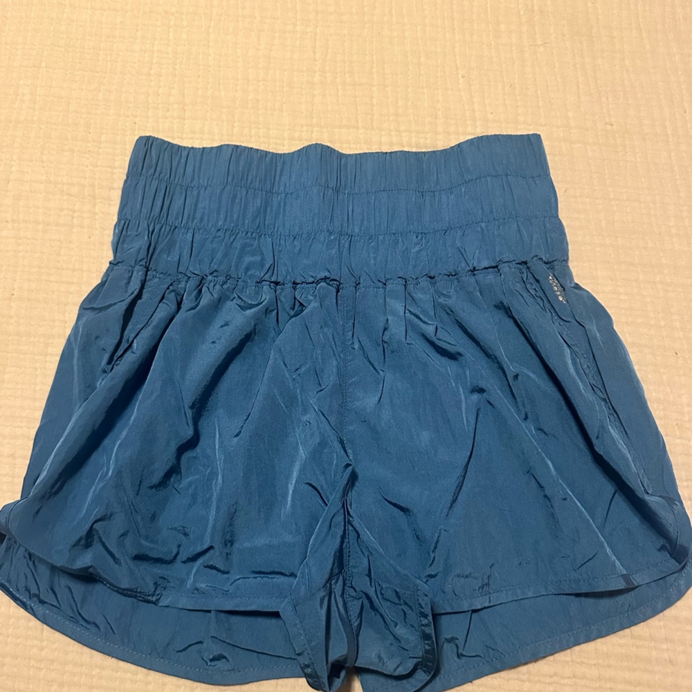 FP Movement by Free People Blue Athletic Shorts with Boxy Relaxed Style